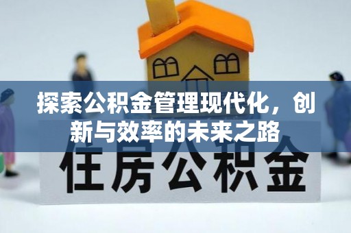 七星探索公积金管理现代化，创新与效率的未来之路
