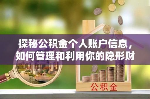 七星探秘公积金个人账户信息，如何管理和利用你的隐形财富