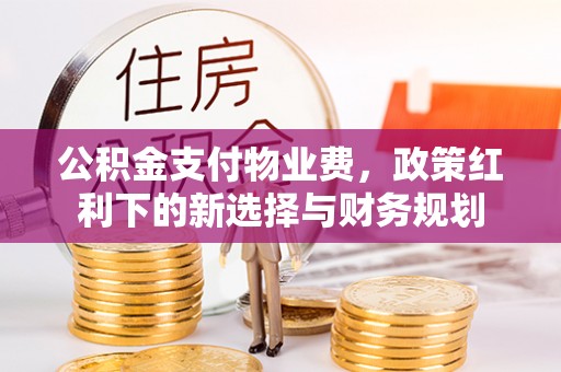 七星公积金支付物业费，政策红利下的新选择与财务规划