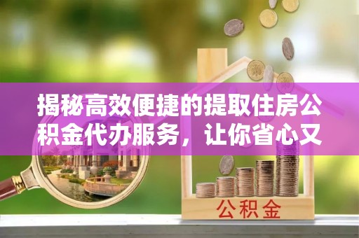 七星揭秘高效便捷的提取住房公积金代办服务，让你省心又省力