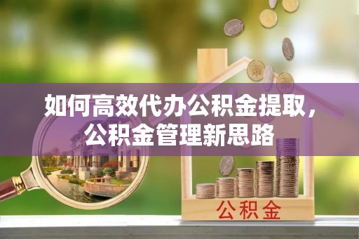 七星如何高效代办公积金提取，公积金管理新思路